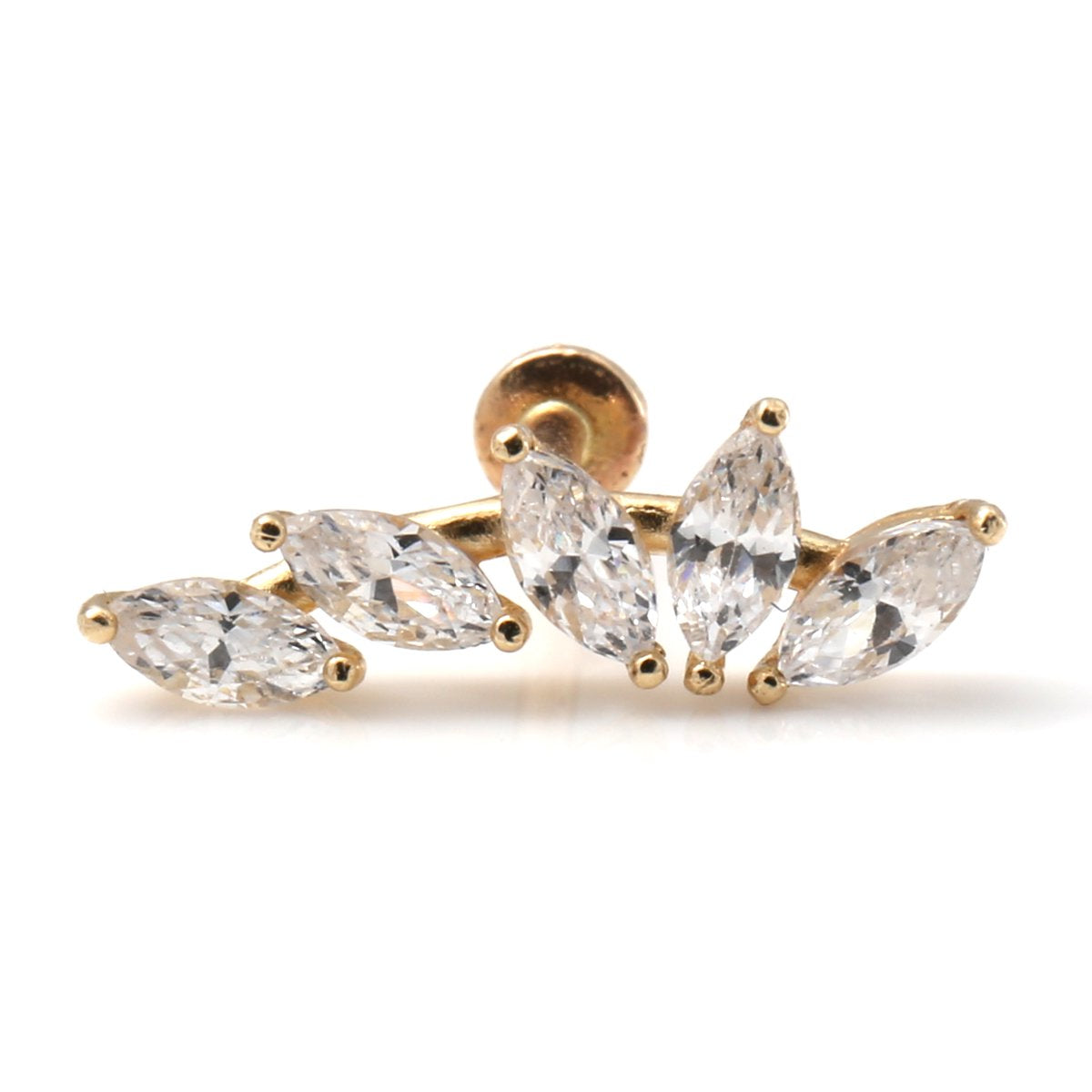 14K イエローゴールド ボディピアス