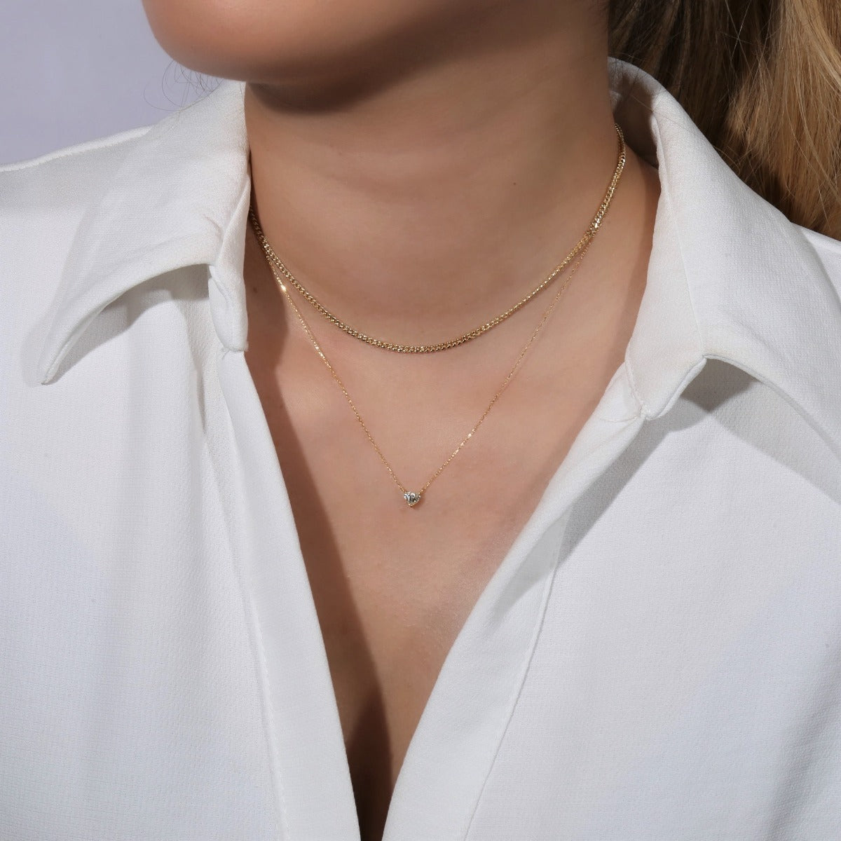 ダイヤモンド 18K イエローゴールド ネックレス&ペンダント