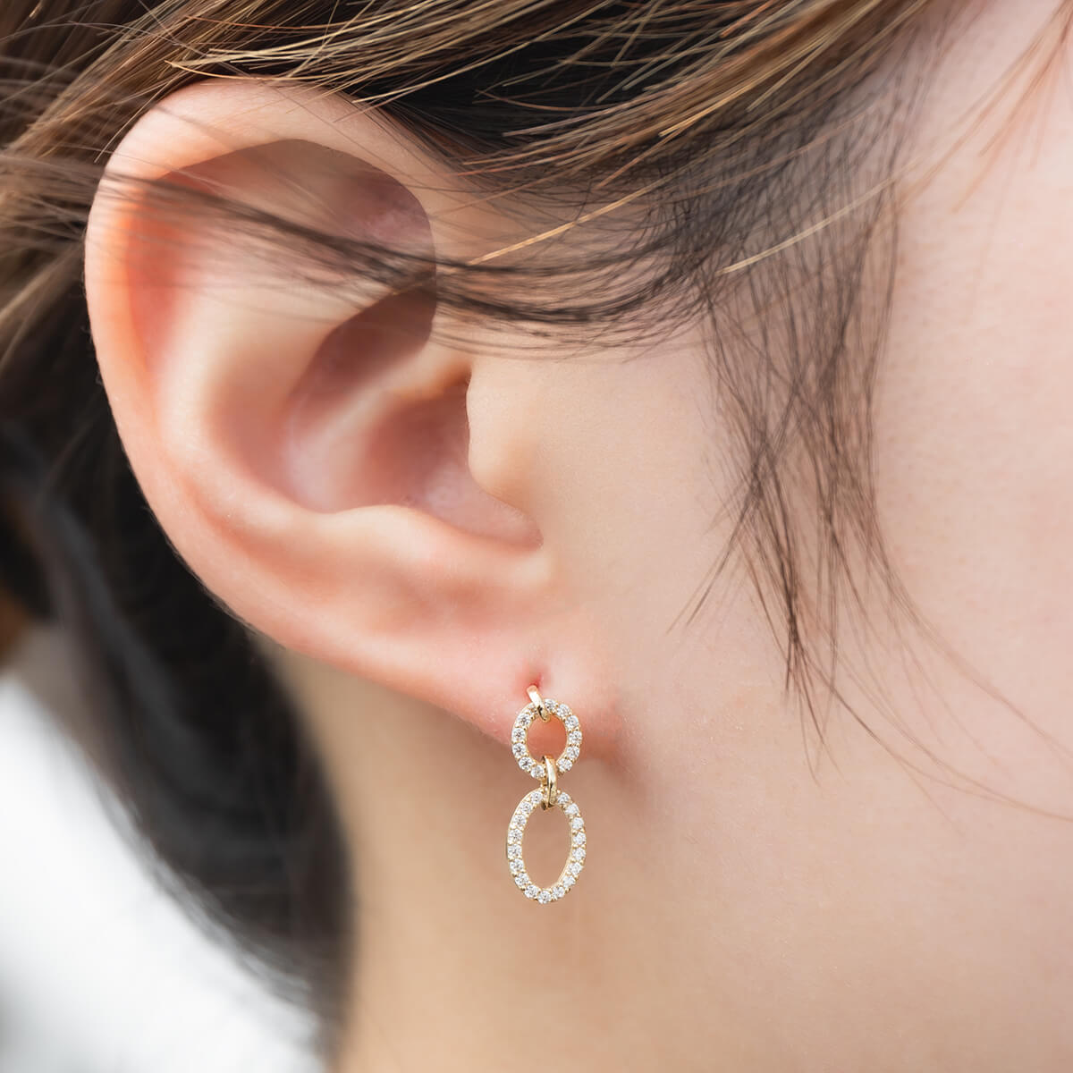 10K イエローゴールド ピアス